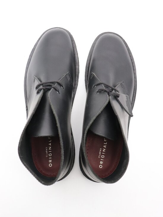 Clarks Originals Desert Boots Men\'s 12 M Black Leather Chukka Ankle Crepe Sole